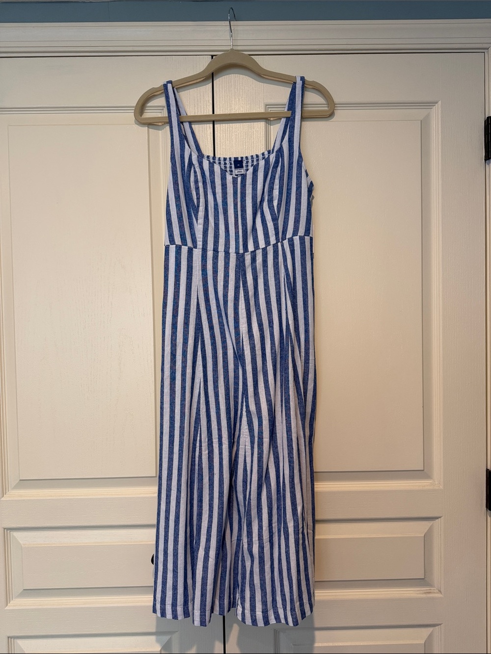 Old Navy Blue and White Vertical Stripe Women’s Dress